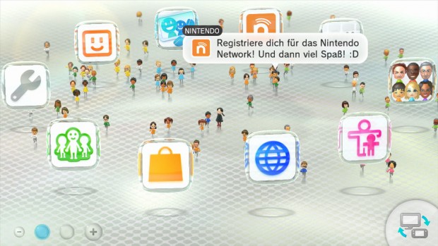 Auf dem Wara Wara Plaza tummeln sich Miis aus der ganzen Welt und geben Kommentare von sich...